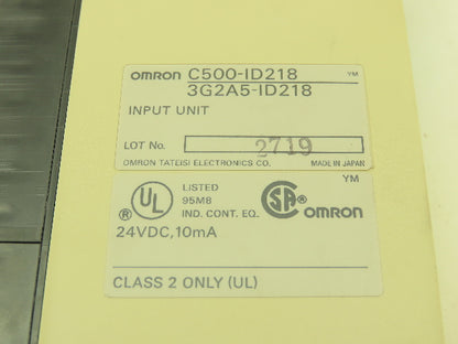 Omron 3G2A5-ID218 C500-ID218 Input Unit Module 24VDC