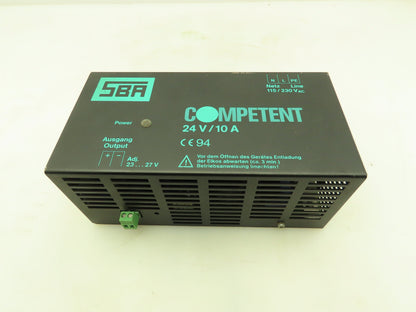 SBA Competent 149001-511015 Power Supply 24VDC 10A Output  115/230VAC Input
