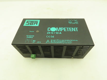 SBA Competent 149001-511015 Power Supply 24VDC 10A Output  115/230VAC Input