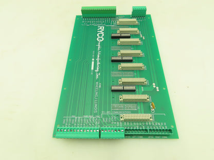 Ryco Graphic Mfg 161A-061-2 Backplane  8-Slot Card Rack Chassis Board
