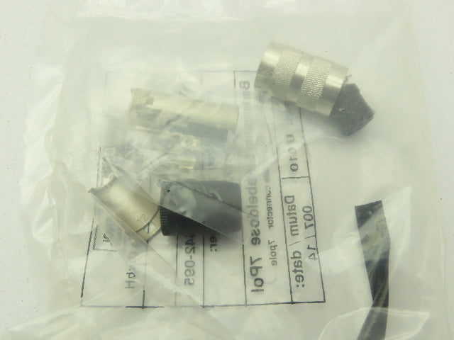 Amphenol T 3476 001 U Female Straight Cable Connector 7-Pin 4-6mm IP40  Lot of 4