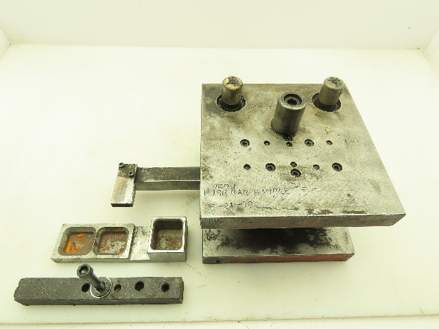 VEPW Punch Press Die Holder Shoe 5/8 x 1/8" 2 Post Flat Stock Handle 8x8"