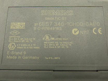 Siemens 6ES7-340-1CH00-0AE0 Simatic S7 PLC Comm Processor CP340 RS 422/485