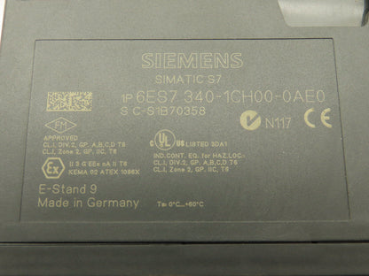 Siemens 6ES7-340-1CH00-0AE0 Simatic S7 PLC Comm Processor CP340 RS 422/485