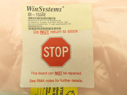 WinSystems OI-1534E Touchscreen Control Panel  - For Parts