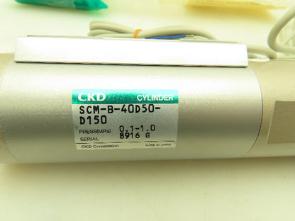CKD  SCM-B-40D50-D150 Pneumatic Air Cylinder Double Rod Back to Back 40x50x150mm