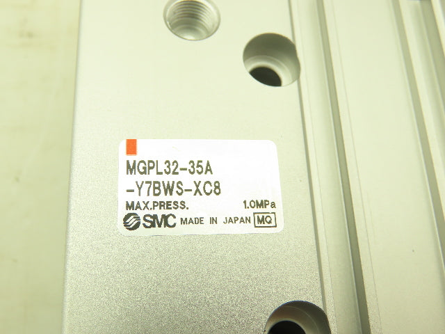 SMC MGPL32-35A-Y7BWS Compact Guide Cylinder Air Pneumatic 32MM Bore 35 MM Stroke