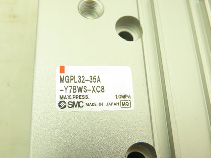 SMC MGPL32-35A-Y7BWS Compact Guide Cylinder Air Pneumatic 32MM Bore 35 MM Stroke