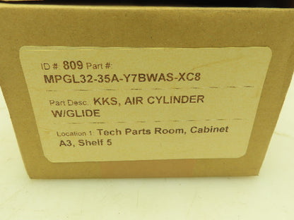 SMC MGPL32-35A-Y7BWS Compact Guide Cylinder Air Pneumatic 32MM Bore 35 MM Stroke