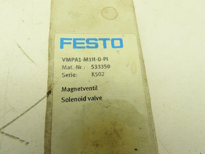 Festo 533350 Pneumatic Solenoid Valve Double Action VMPA1-M1H-M-PI