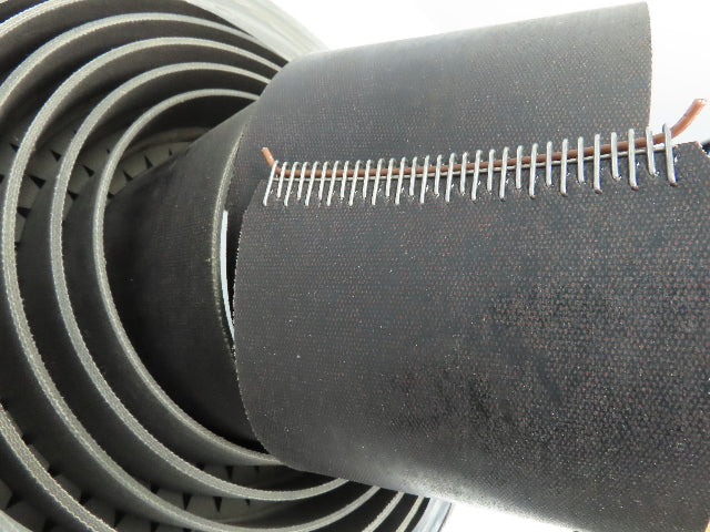 Akron B4180-FBS Conveyor Belt V-Guide Sorter Belt 5" x 25' Laced Ends
