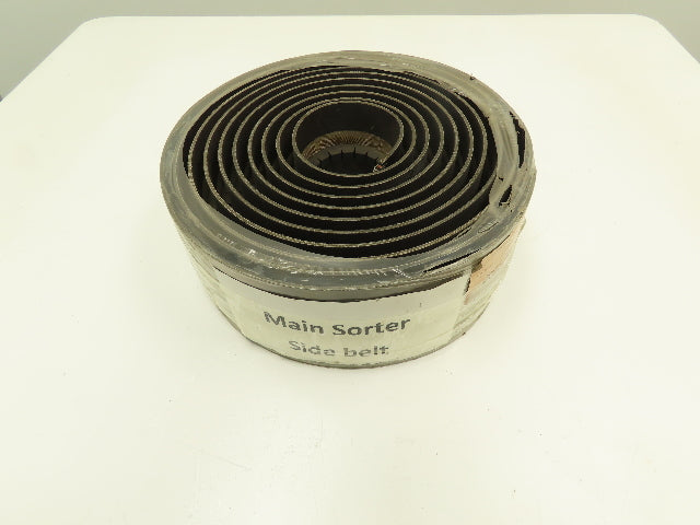 Akron B4180-FBS Conveyor Belt V-Guide Sorter Belt 5" x 25' Laced Ends