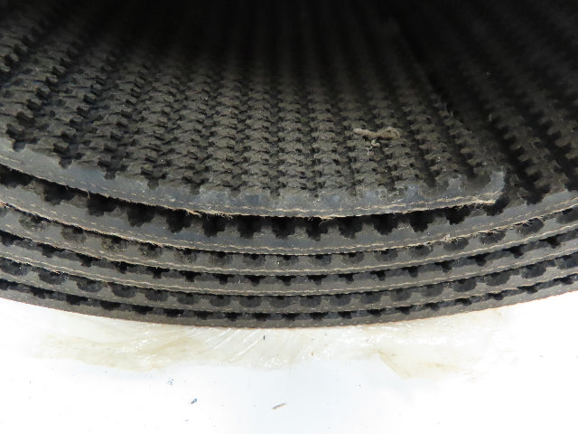 Akron B2150-RT Black Rubber Rough Grip Top 2-Ply Incline Conveyor Belt 36"x 10'