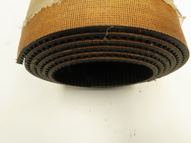 Akron B2150-RT Black Rubber Rough Grip Top 2-Ply Incline Conveyor Belt 36"x 10'