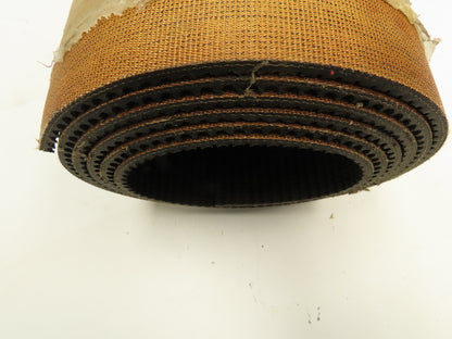 Akron B2150-RT Black Rubber Rough Grip Top 2-Ply Incline Conveyor Belt 36"x 10'