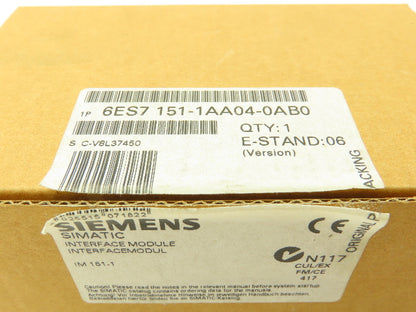 Siemens 6ES7 151-1AA04-0AB0 Interface Module