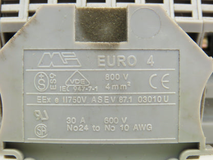 Morsettitalia Euro 4 Terminal Block Connector 800V 30 Amp Strip Lot 82