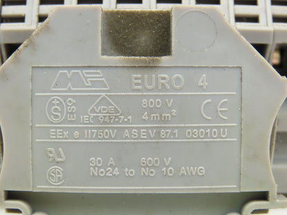 Morsettitalia Euro 4 Terminal Block Connector 800V 30 Amp Strip Lot 82