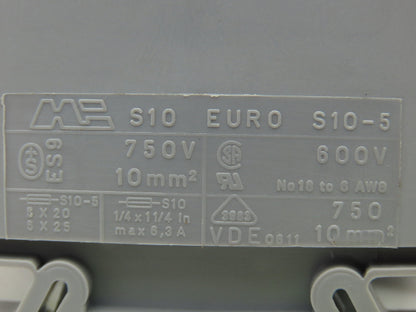 Morsettitalia Euro S10-5 Fuse Holder Din Rail Mount 11 Red Indicator Lot of 21