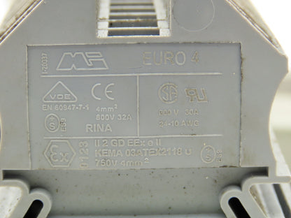 Bussmann CHM 1 Pole Fuse Holders 30 Amp 600V Lot of 9 Euro 4 Terminals Lot of 32