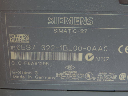 Siemens 6E7S 322-1BL00-0AA0 Simatic S7 Digital Output Module