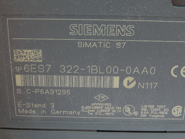 Siemens 6E7S 322-1BL00-0AA0 Simatic S7 Digital Output Module