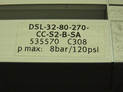 Festo DSL-32-80-270-CC-S2-B-SA Linear Drive 270° Swivel Air Cylinder 80mm Stroke