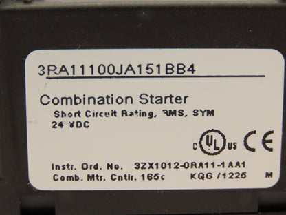Siemens 3RA11100JA151BB4 Starter Combination