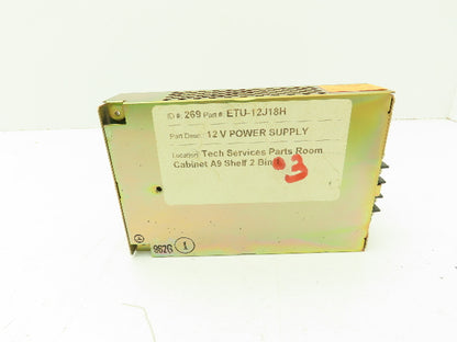 MATSUSHITA ETU-12J18H Adjustable Power Supply, 12V, 1.8A, Input: AC 115V