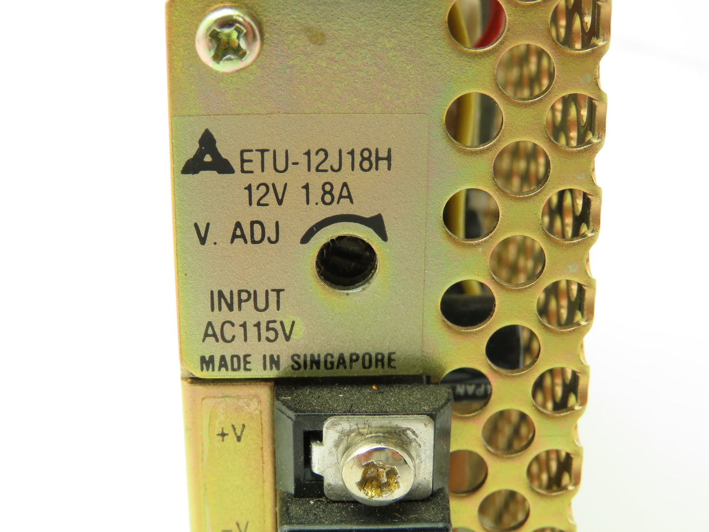 MATSUSHITA ETU-12J18H Adjustable Power Supply, 12V, 1.8A, Input: AC 115V
