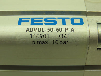 Festo ADVUL-50-60-P-A Compact Pneumatic Air Cylinder 50x 60mm Stroke  145 PSI