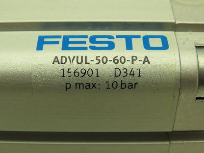 Festo ADVUL-50-60-P-A Compact Pneumatic Air Cylinder 50x 60mm Stroke  145 PSI