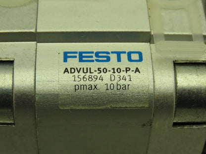 Festo ADVUL-50-10-P-A Compact Pneumatic Air Cylinder 50x 10mm Stroke 145 PSI