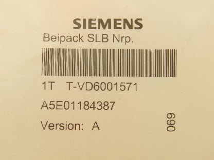 Siemens T-VD6001571 A5E01184387 Version: A 16ft