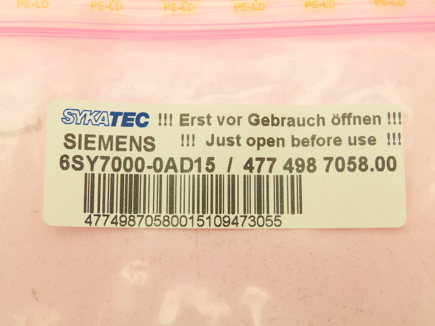 Siemens T-VD6001571 A5E01184387 Version: A 16ft