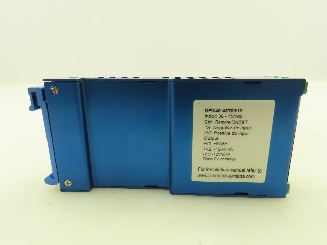 TDK DPX40-48T0512 Lambda DC-DC Converter Input 36-75VDC Output 5VDC 6A 12V
