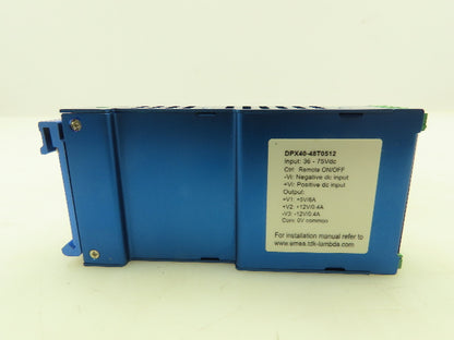 TDK DPX40-48T0512 Lambda DC-DC Converter Input 36-75VDC Output 5VDC 6A 12V