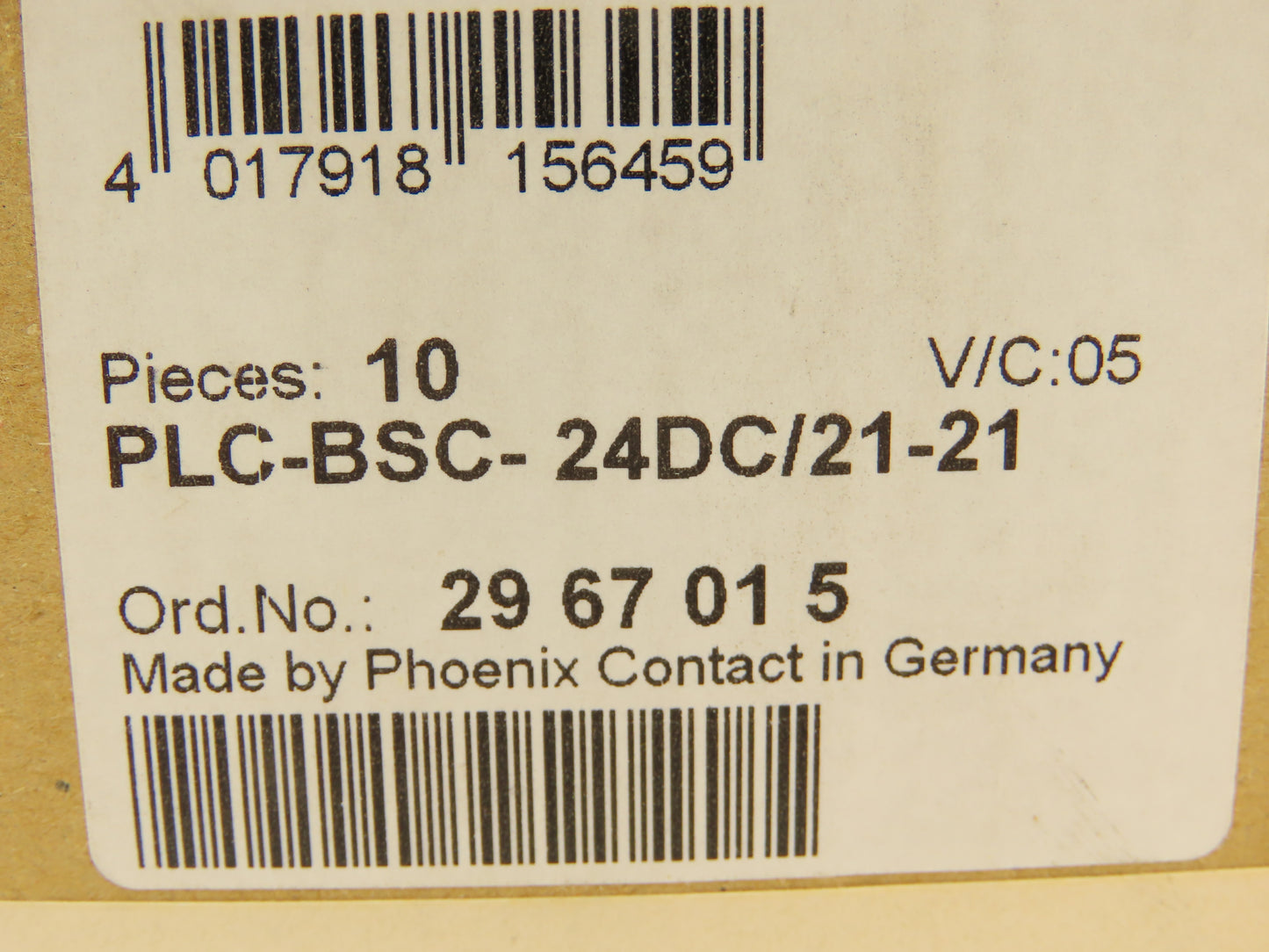 Phoenix Contact PLC-BSC-24DC/21-21 Relay Terminal Block Module 24VDC LOT OF 9