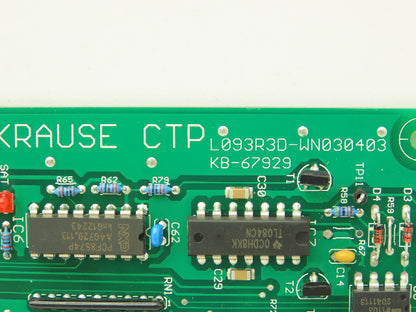 Krause L093R3D-WN030403 CTP Analog SOS CSU Control Panel Circuit Board