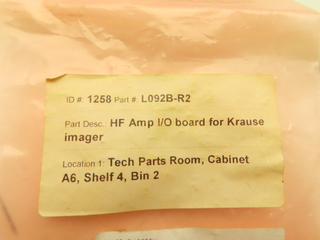 Krause L092B-R2 HH141205 CTP HF Amp I/O Board Circuit Card KB-67928