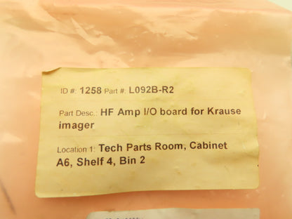 Krause L092B-R2 HH141205 CTP HF Amp I/O Board Circuit Card KB-67928