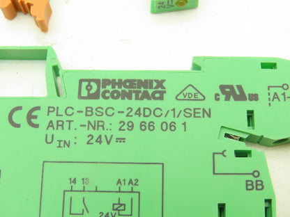 Phoenix Contact PLC-BSC-24DC/1/SEN  Relay Terminal Block Module 24VDC LOT OF 6
