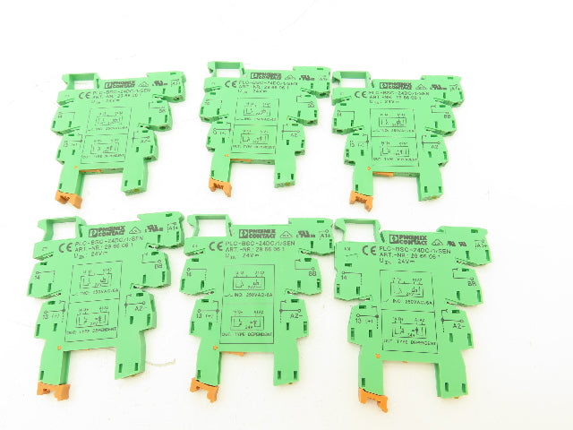 Phoenix Contact PLC-BSC-24DC/1/SEN  Relay Terminal Block Module 24VDC LOT OF 6