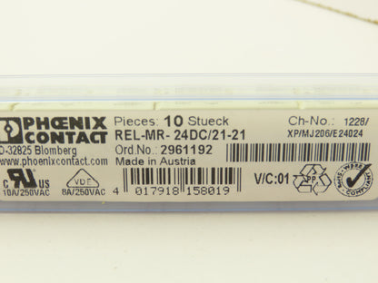Phoenix Contact REL-MR-24DC/21-21 Relays Lot of 10