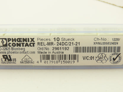 Phoenix Contact REL-MR-24DC/21-21 Relays Lot of 10