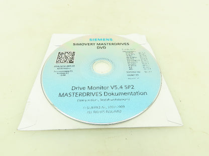 Siemens 6SX7010-0FA10 Siemens Simovert Masterdrives CD Drive Monitor V5.4 SP2