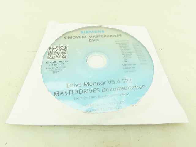 Siemens 6SX7010-0FA10 Siemens Simovert Masterdrives CD Drive Monitor V5.4 SP2