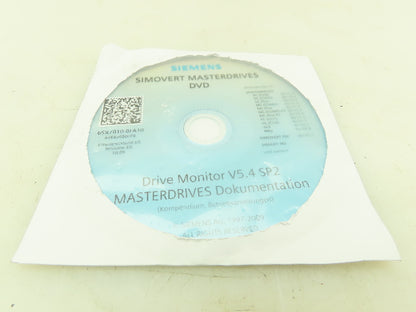 Siemens 6SX7010-0FA10 Siemens Simovert Masterdrives CD Drive Monitor V5.4 SP2