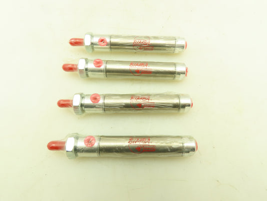 Bimba NR-021.5-DG Pneumatic Air Cylinder Double Action Square Rod Lot of 4