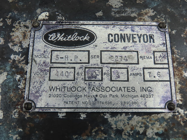 Whitlock 5-H.P. Pneumatic Transfer Conveyor w/Sutorbilt 3MP 5hp 208-230/460v